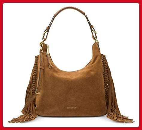 Michael Kors Women's Billy Fringe Hobo Bag, Dark Caramel